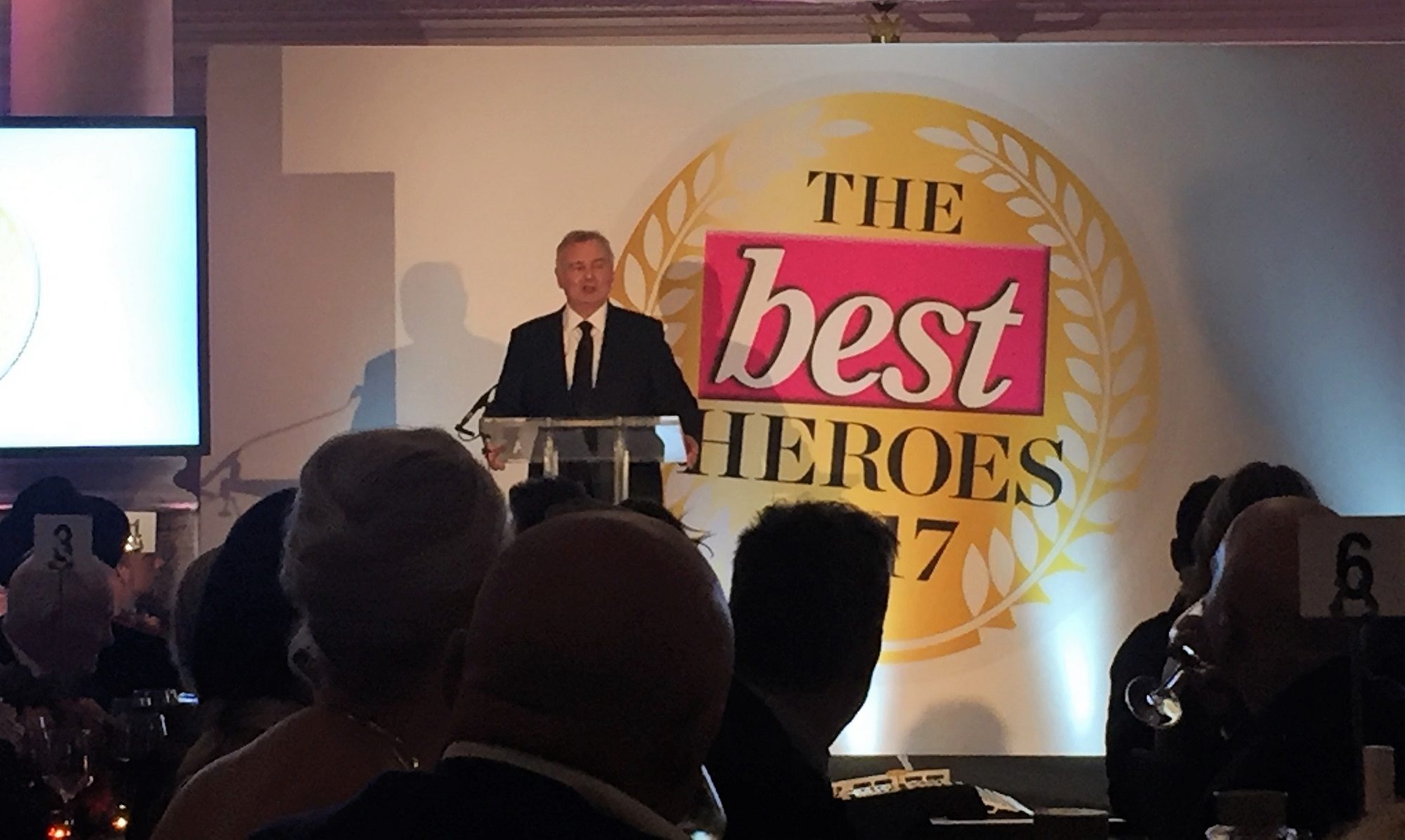 Eamon Holmes Presenting Best Heros Awards