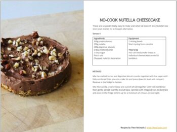 Kids Lockdown Cookbook Nutella Cheesecake